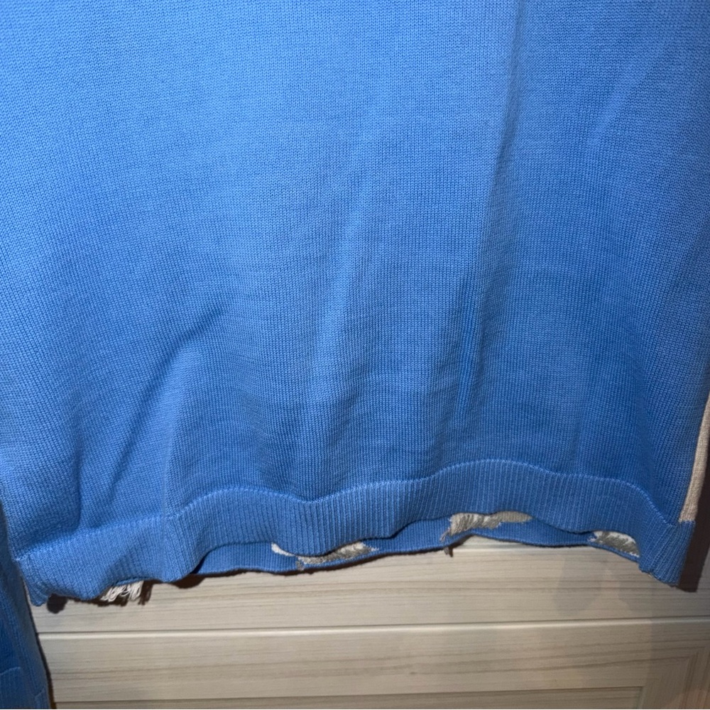 Alice + Olivia Connie Poodle Intarsia Sweater Sky Blue Small - Picture 11 of 13